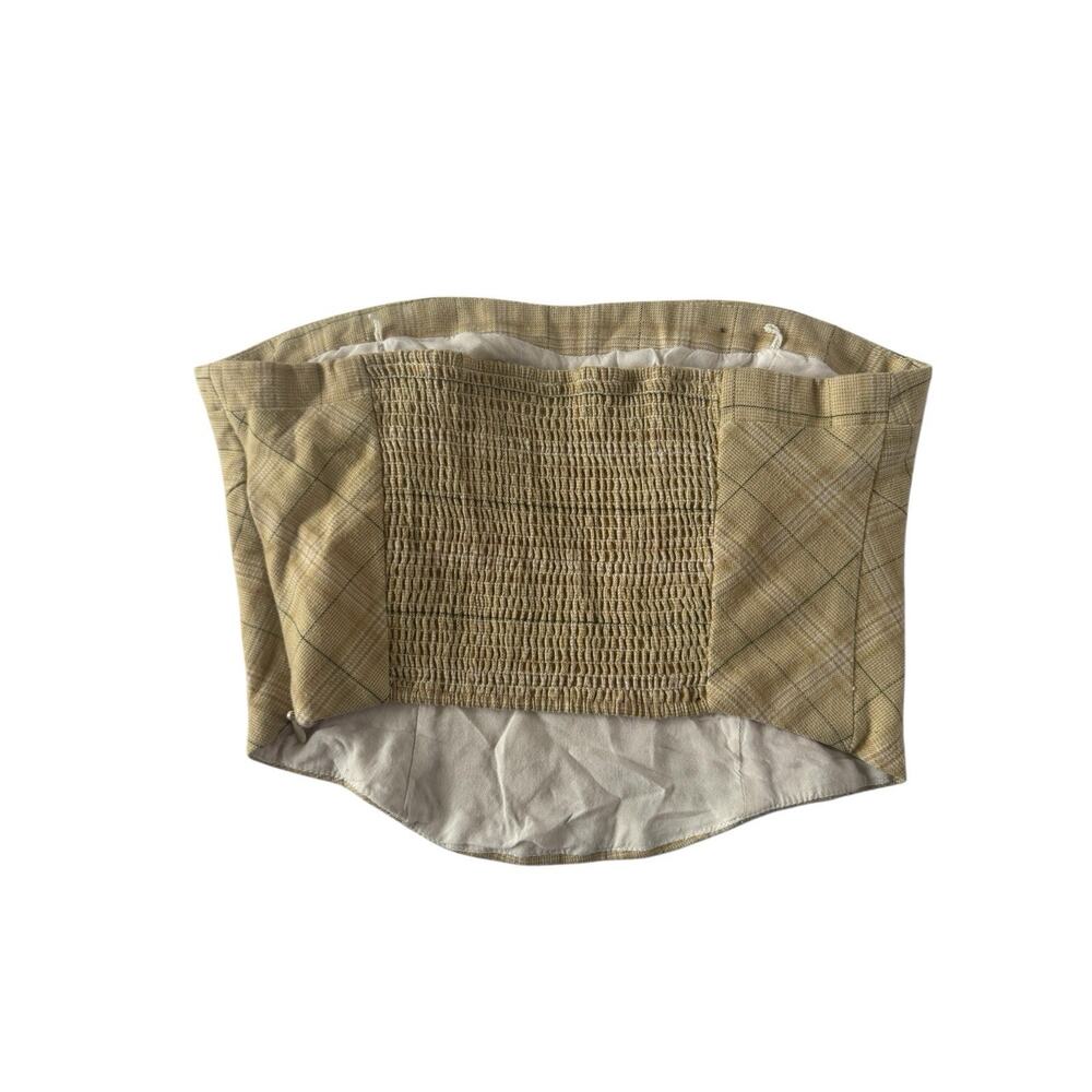 Free People Beige Checkered Crop Top - Picture 5 of 11